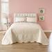 Lily Damask Embossed Bedspread by BrylaneHome in White (Size QUEEN)
