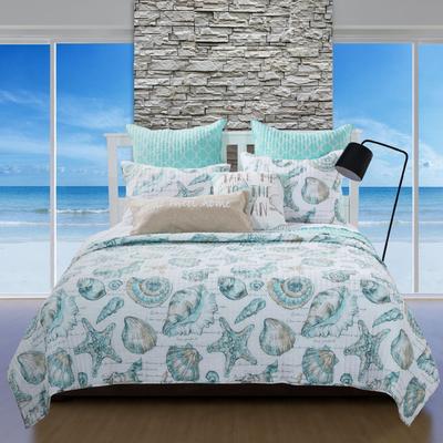 Cruz Quilt Set by Greenland Home Fashions in Seashell (Size TWIN)