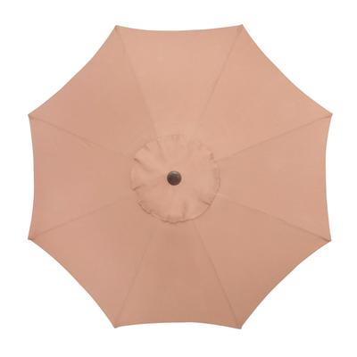 9' Tilt-and-Crank Umbrella by BrylaneHome in Taupe 9 Foot Heavy Duty Fade-Resistant Tilting Shade