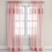 Wide Width BH Studio Pleated Voile Rod-Pocket Panel by BH Studio in Pale Rose (Size 56" W 63" L) Window Curtain