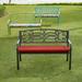 Outdoor Bench Cushion by BrylaneHome in Geranium Patio Furniture Padding