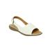 Wide Width Women's The Adele Sling Sandal by Comfortview in White (Size 10 1/2 W)