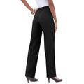 Plus Size Women's Classic Bend Over® Pant by Roaman's in Black (Size 20 WP) Pull On Slacks