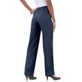 Plus Size Women's Classic Bend Over® Pant by Roaman's in Navy (Size 16 W) Pull On Slacks