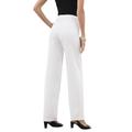 Plus Size Women's Classic Bend Over® Pant by Roaman's in White (Size 12 T) Pull On Slacks