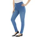 Plus Size Women's Skinny-Leg Comfort Stretch Jean by Denim 24/7 in Light Stonewash Sanded (Size 18 W) Elastic Waist Jegging