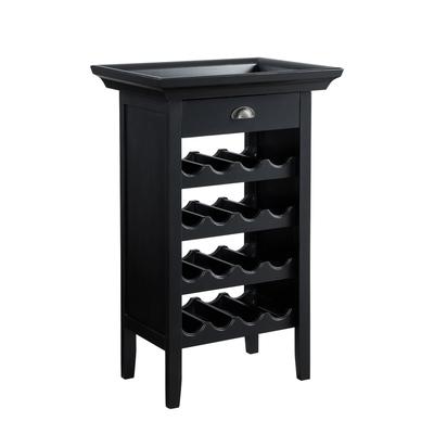 Black with "Merlot" Rub through Wine Cabinet by Powell Furniture in Black