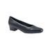 Extra Wide Width Women's Doris Pumps by Trotters® in Navy (Size 10 WW)