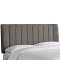 Wesley Channel Seam Headboard by Skyline Furniture in Linen Grey (Size KING)