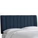 Wesley Channel Seam Headboard by Skyline Furniture in Linen Navy (Size QUEEN)