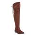 Wide Width Women's The Cameron Wide Calf Boot by Comfortview in Brown (Size 7 1/2 W)