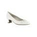 Wide Width Women's Waive Pump by Easy Street® in White (Size 7 1/2 W)