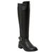 Wide Width Women's The Milan Wide Calf Boot by Comfortview in Black (Size 8 1/2 W)