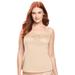 Plus Size Women's Silky Lace-Trimmed Camisole by Comfort Choice in Nude (Size 3X) Full Slip