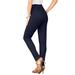 Plus Size Women's Skinny-Leg Comfort Stretch Jean by Denim 24/7 in Indigo Wash (Size 32 T) Elastic Waist Jegging