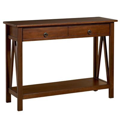 Titian Console Table by Linon Home Décor in Antique Tobacco