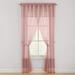 Wide Width BH Studio Sheer Voile 5-Pc. One-Rod Curtain Set by BH Studio in Pale Rose (Size 96" W 84" L) Window Curtain