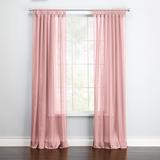 Wide Width BH Studio Sheer Voile Tab-Top Panel by BH Studio in Pale Rose (Size 60" W 63" L) Window Curtain