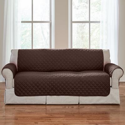 BH Studio Water-Repellent Microfiber Sofa Protector by BH Studio in Brown Slipcover