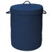Solid Texture Hamper with Lid by Colonial Mills in Blue (Size 16X16X20)