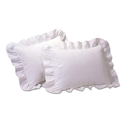 2-Pack Ruffled 65/35 Poly/Cotton Shams by Levinsoh...