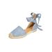 Extra Wide Width Women's The Shayla Flat Espadrille by Comfortview in Chambray (Size 10 1/2 WW)