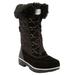 Wide Width Women's The Eileen Waterproof Boot by Comfortview in Black Silver Multi (Size 12 W)