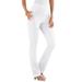 Plus Size Women's Straight-Leg Comfort Stretch Jean by Denim 24/7 in White Denim (Size 20 W) Elastic Waist Denim