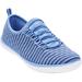 Extra Wide Width Women's CV Sport Ariya Slip On Sneaker by Comfortview in French Blue (Size 10 1/2 WW)