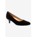 Extra Wide Width Women's Kiera Pumps by Trotters® in Black Suede (Size 7 WW)