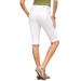 Plus Size Women's Invisible Stretch® Contour Bermuda Short by Denim 24/7 in White Denim (Size 32 W)