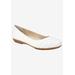 Women's Clara Flat by Cliffs in White Burnished Smooth (Size 11 M)