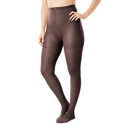 Plus Size Women's 2-Pack Control Top Tights by Comfort Choice in Dark Coffee (Size C/D)