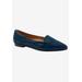 Extra Wide Width Women's Harlowe Slip Ons by Trotters® in Navy Lizard (Size 8 1/2 WW)