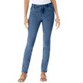 Plus Size Women's Invisible Stretch® Contour Skinny Jean by Denim 24/7 in Medium Wash (Size 14 W)