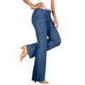 Plus Size Women's Invisible Stretch® Contour Bootcut Jean by Denim 24/7 in Medium Wash (Size 24 W)