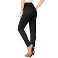 Plus Size Women's Skinny-Leg Comfort Stretch Jean by Denim 24/7 in Black Denim (Size 14 WP) Elastic Waist Jegging