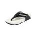 Wide Width Women's The Sporty Slip On Thong Sandal by Comfortview in Black (Size 10 W)