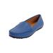 Wide Width Women's The Milena Slip On Flat by Comfortview in Royal Navy (Size 10 1/2 W)