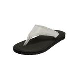 Wide Width Women's The Sylvia Soft Footbed Thong Slip On Sandal by Comfortview in Silver Metallic (Size 11 W)