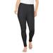 Plus Size Women's Lace-Trim Essential Stretch Legging by Roaman's in Heather Charcoal (Size 14/16) Activewear Workout Yoga Pants