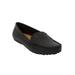 Extra Wide Width Women's The Milena Slip On Flat by Comfortview in Black (Size 11 WW)