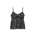 Plus Size Women's Bra-Size Wrap Tankini Top by Swim 365 in Black White Leopard Print (Size 44 D)
