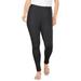 Plus Size Women's Lace-Trim Essential Stretch Legging by Roaman's in Heather Charcoal (Size 30/32) Activewear Workout Yoga Pants