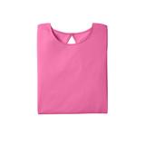 Plus Size Women's Swing Ultimate Tee with Keyhole Back by Roaman's in Vintage Rose (Size 3X) Short Sleeve T-Shirt