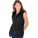 Plus Size Women's Sleeveless Kate Big Shirt by Roaman's in Black (Size 42 W) Button Down Shirt Blouse