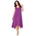 Plus Size Women's Sleeveless Swing Dress by Roaman's in Purple Magenta (Size 38/40)