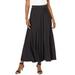 Plus Size Women's Ultrasmooth® Fabric Maxi Skirt by Roaman's in Black (Size 22/24) Stretch Jersey Long Length