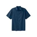 Men's Big & Tall Short-Sleeve Pocket Sport Shirt by KingSize in Navy (Size 2XL)