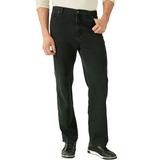 Men's Big & Tall Liberty Blues™ Loose-Fit Side Elastic 5-Pocket Jeans by Liberty Blues in Black Denim (Size 46 38)